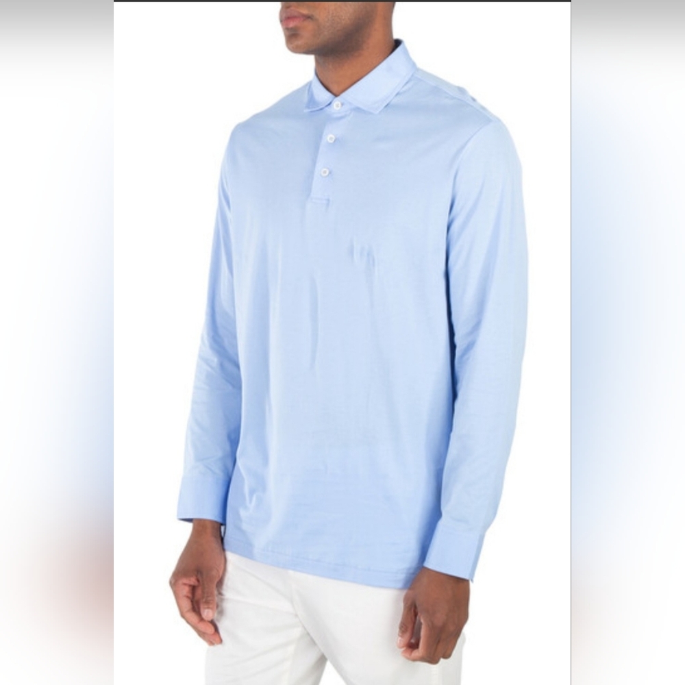 NWT..Chaps Ralph Lauren long-sleeve polo shirt in light XXL